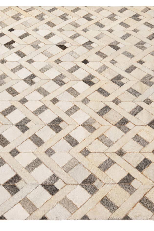 Detail image of 5' 3 x 8' 4 Cowhide - Patchwork Rug