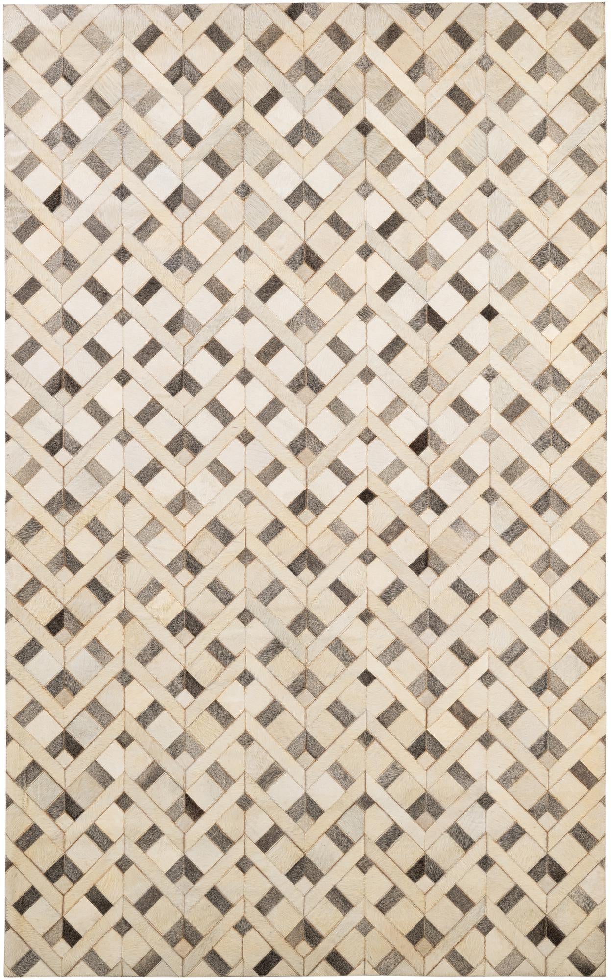 5' 3 x 8' 4 Cowhide - Patchwork Rug