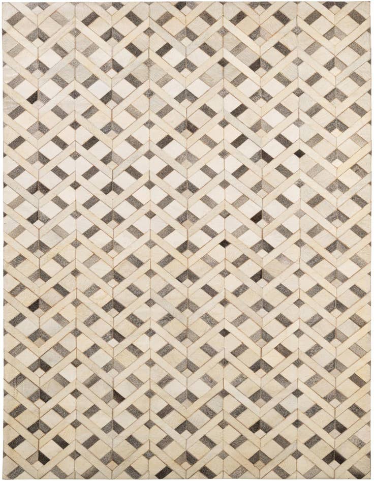 Detail image of 5' 3 x 8' 4 Cowhide - Patchwork Rug