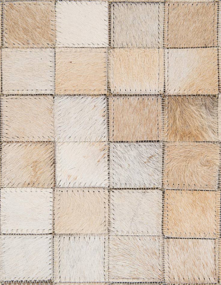 Detail image of 5' 1 x 8' 1 Cowhide - Patchwork Rug