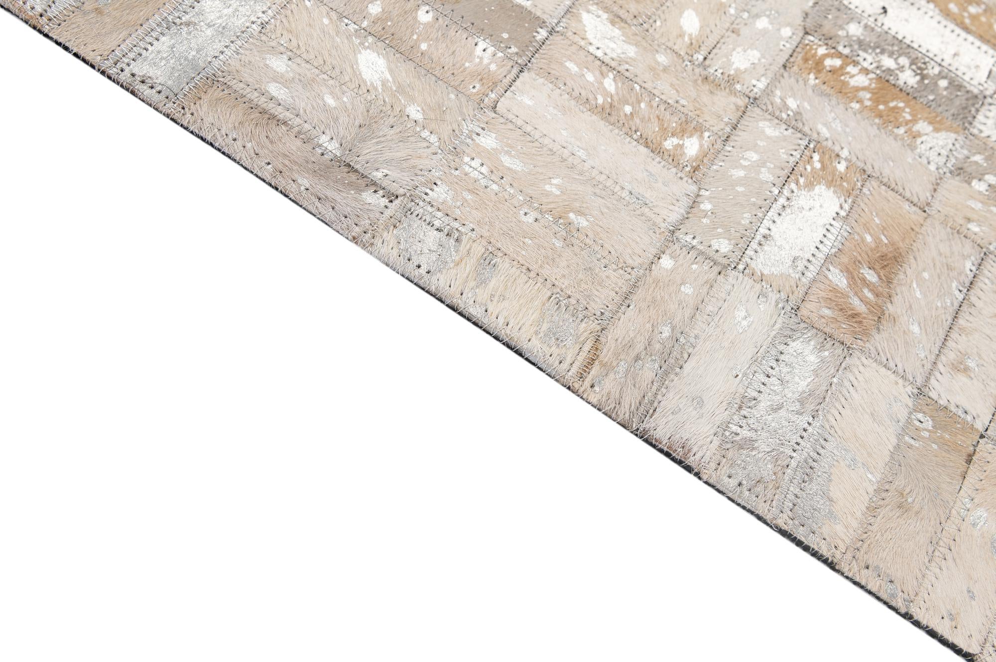 4' 11 x 8' Cowhide - Patchwork Rug