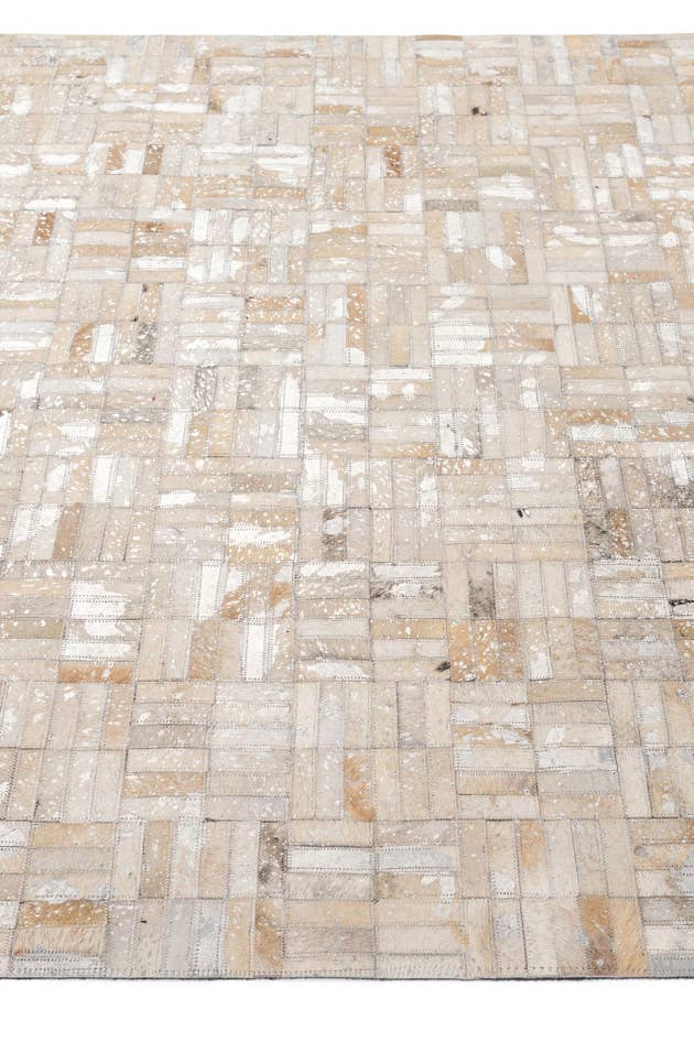 Detail image of 4' 11 x 7' 9 Cowhide - Patchwork Rug