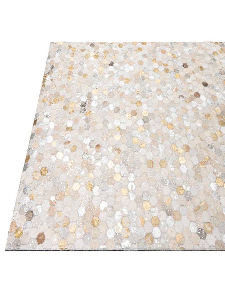 Detail image of 5' 1 x 8' 1 Cowhide - Patchwork Rug