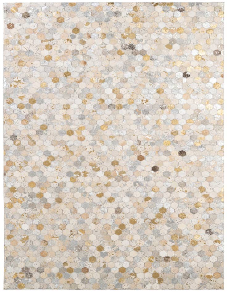 Detail image of 5' 1 x 8' 1 Cowhide - Patchwork Rug