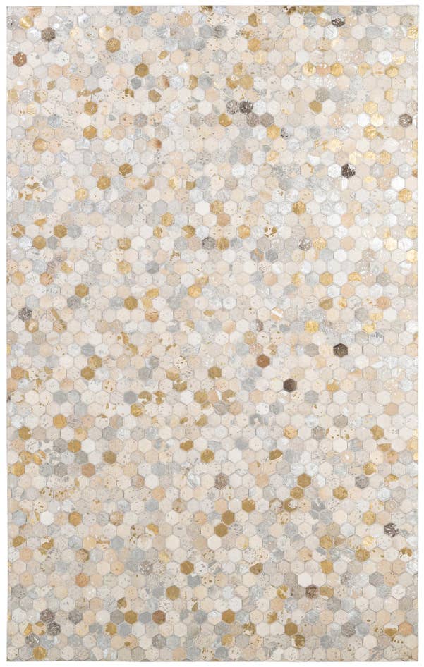 Detail image of 5' 1 x 8' 1 Cowhide - Patchwork Rug
