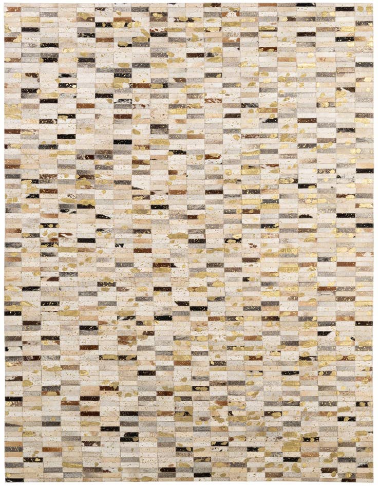 Detail image of 4' 11 x 7' 11 Cowhide - Patchwork Rug