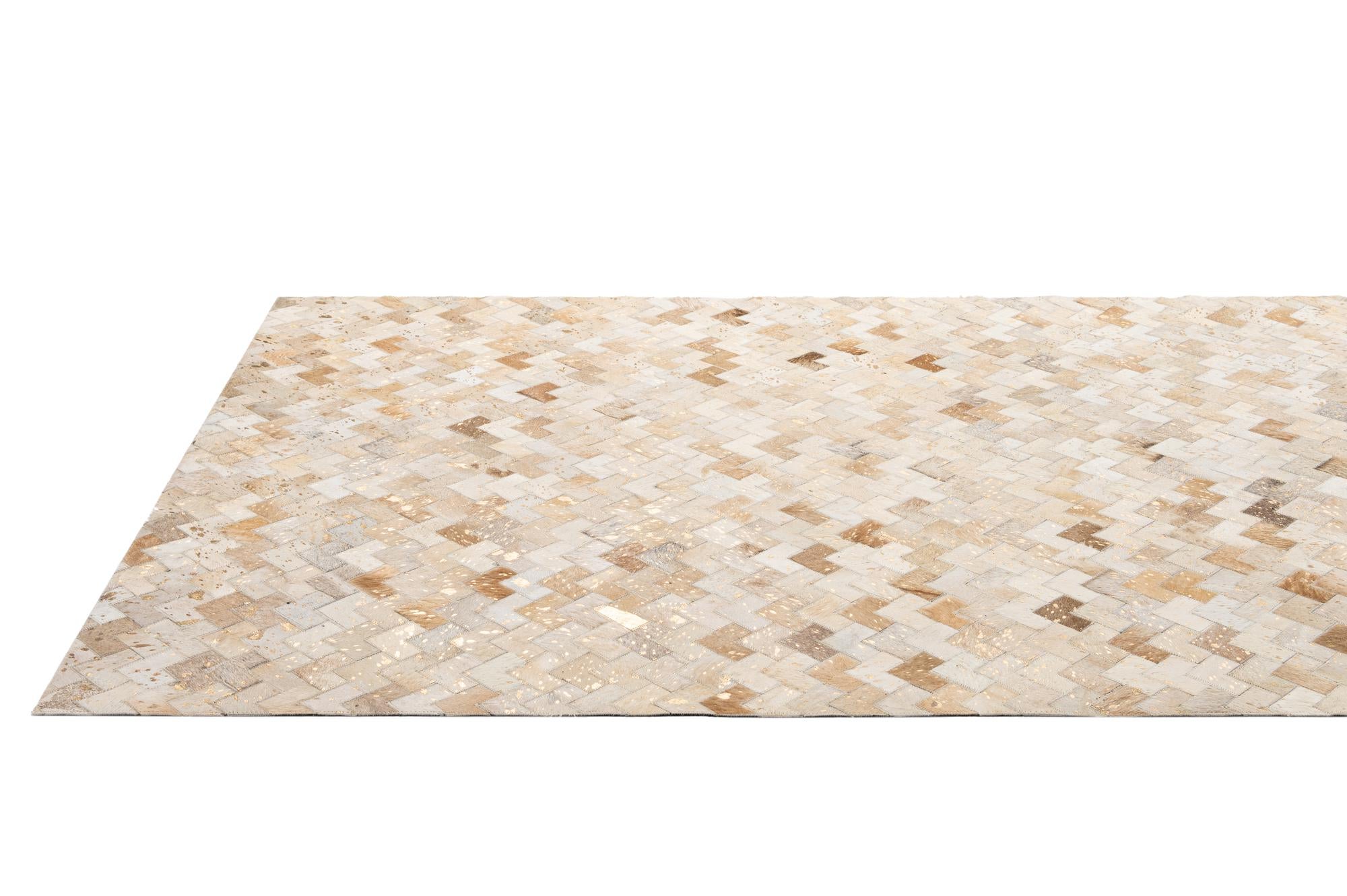 5' 3 x 8' 1 Cowhide - Patchwork Rug