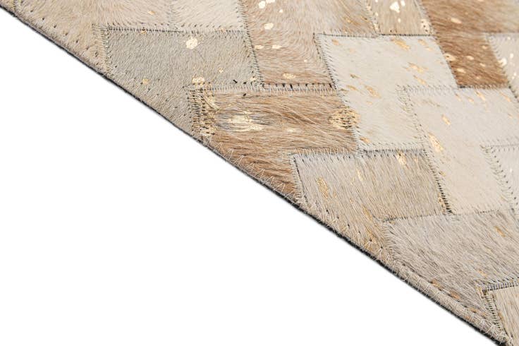 Detail image of 5' 3 x 8' 1 Cowhide - Patchwork Rug