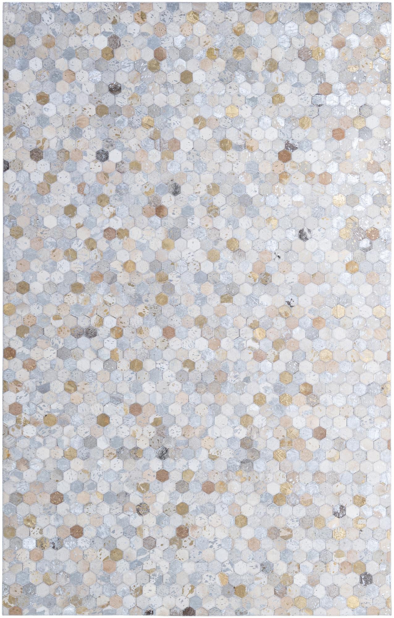 5' 1 x 8' Cowhide - Patchwork Rug