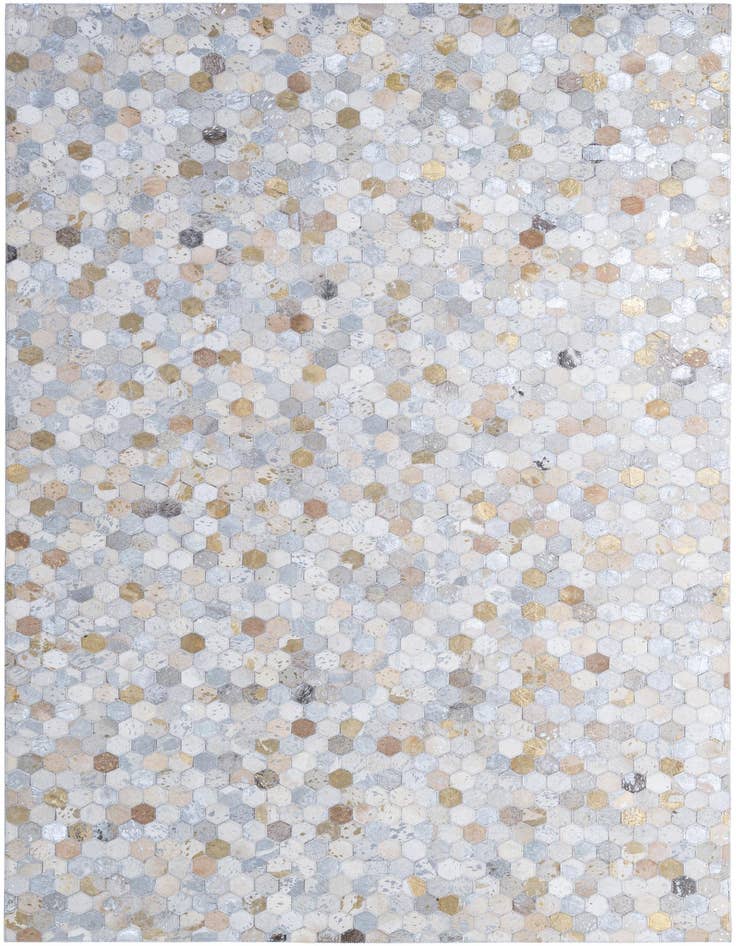 Detail image of 5' 1 x 8' Cowhide - Patchwork Rug