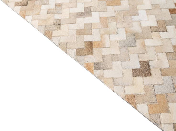 Detail image of 5' x 8' Cowhide - Patchwork Rug
