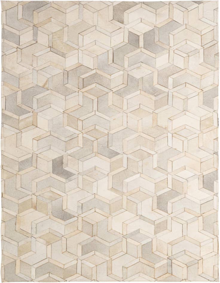 Detail image of 5' 1 x 7' 11 Cowhide - Patchwork Rug
