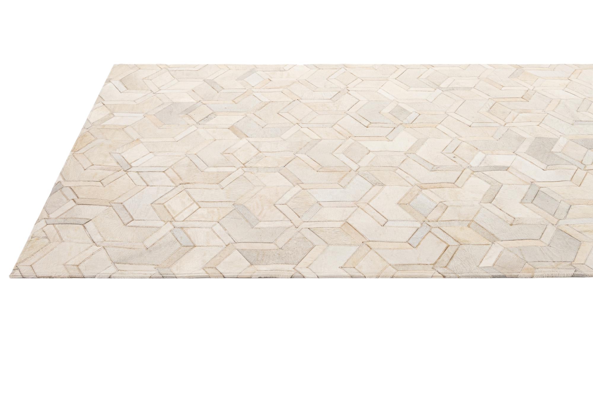 4' 11 x 7' 11 Cowhide - Patchwork Rug