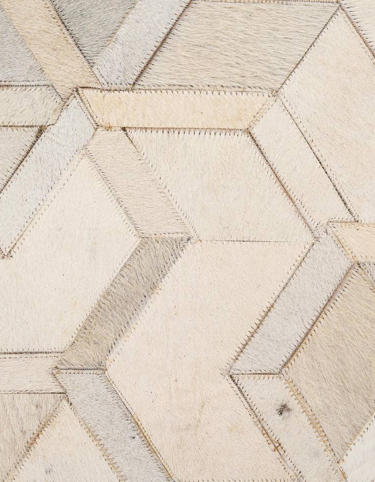 Detail image of 4' 11 x 7' 11 Cowhide - Patchwork Rug