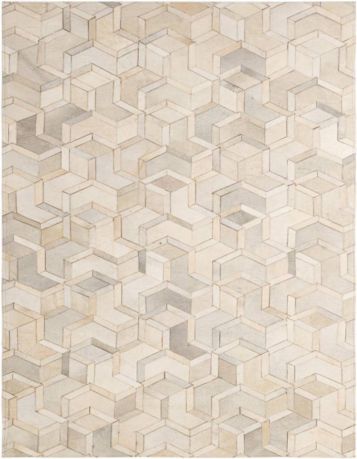 Detail image of 4' 11 x 7' 11 Cowhide - Patchwork Rug