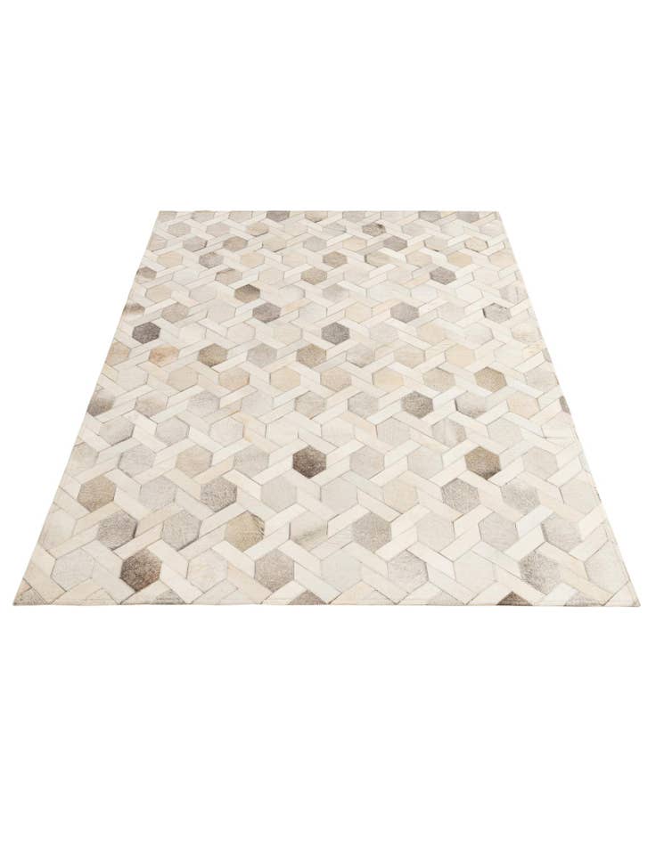Detail image of 4' 11 x 8' 1 Cowhide - Patchwork Rug