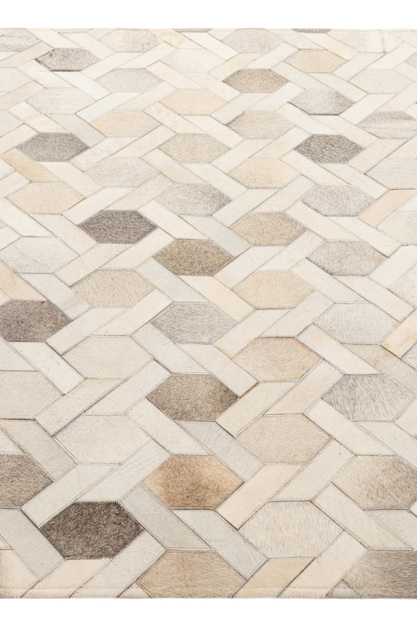 4' 11 x 8' 1 Cowhide - Patchwork Rug