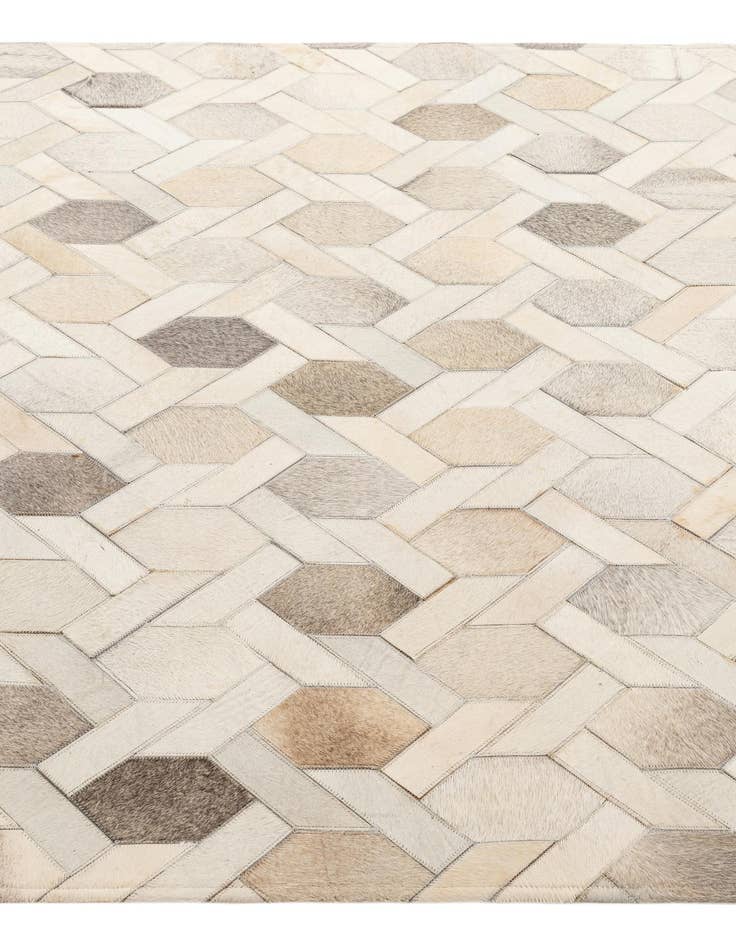 Detail image of 4' 11 x 8' 1 Cowhide - Patchwork Rug