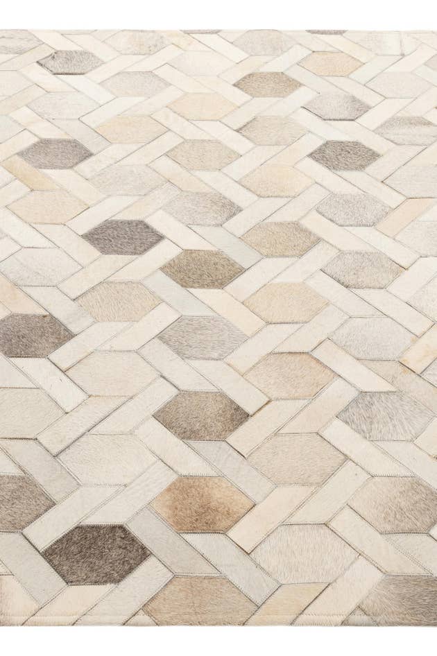 Detail image of 4' 11 x 8' 1 Cowhide - Patchwork Rug