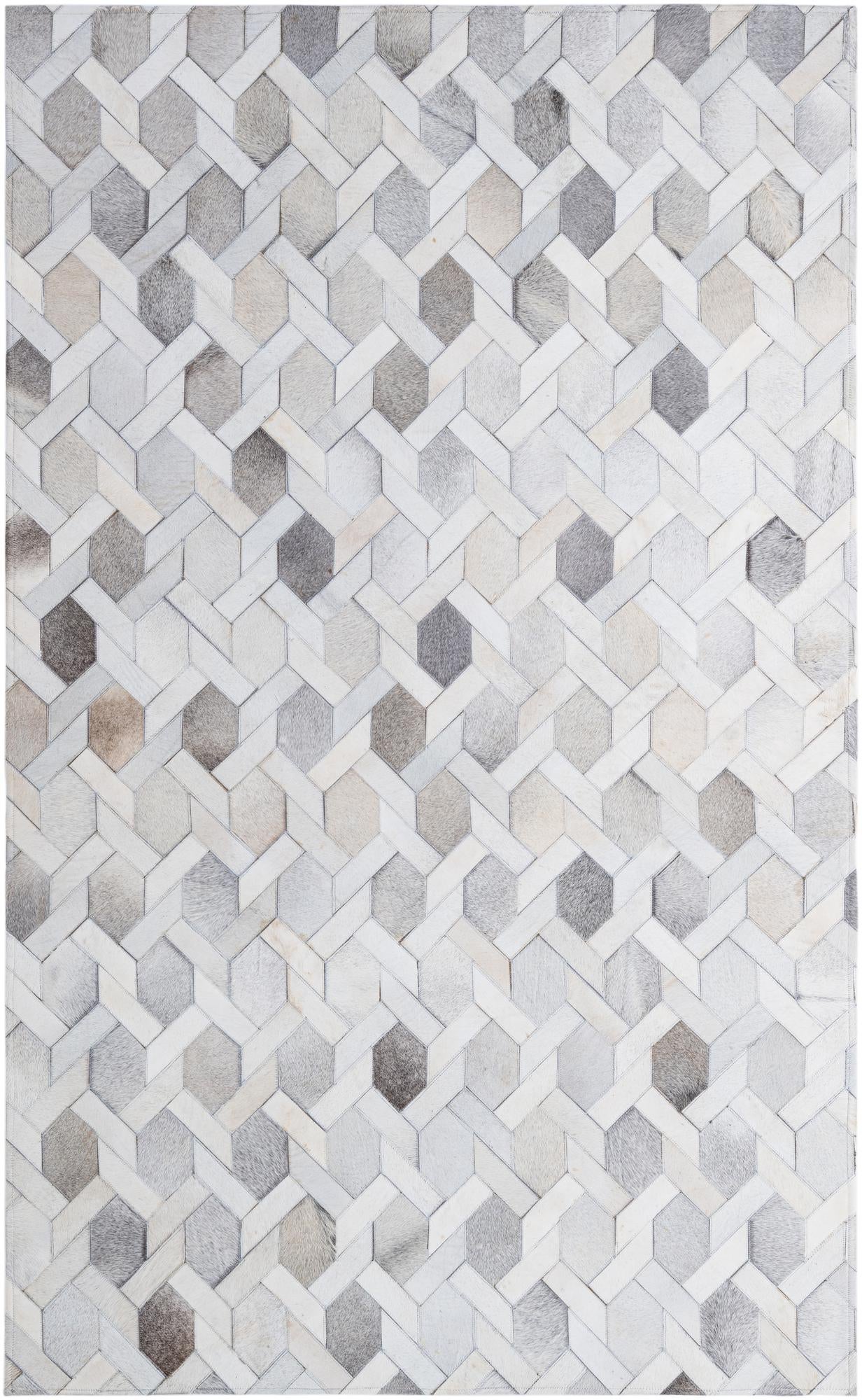 4' 11 x 8' 1 Cowhide - Patchwork Rug