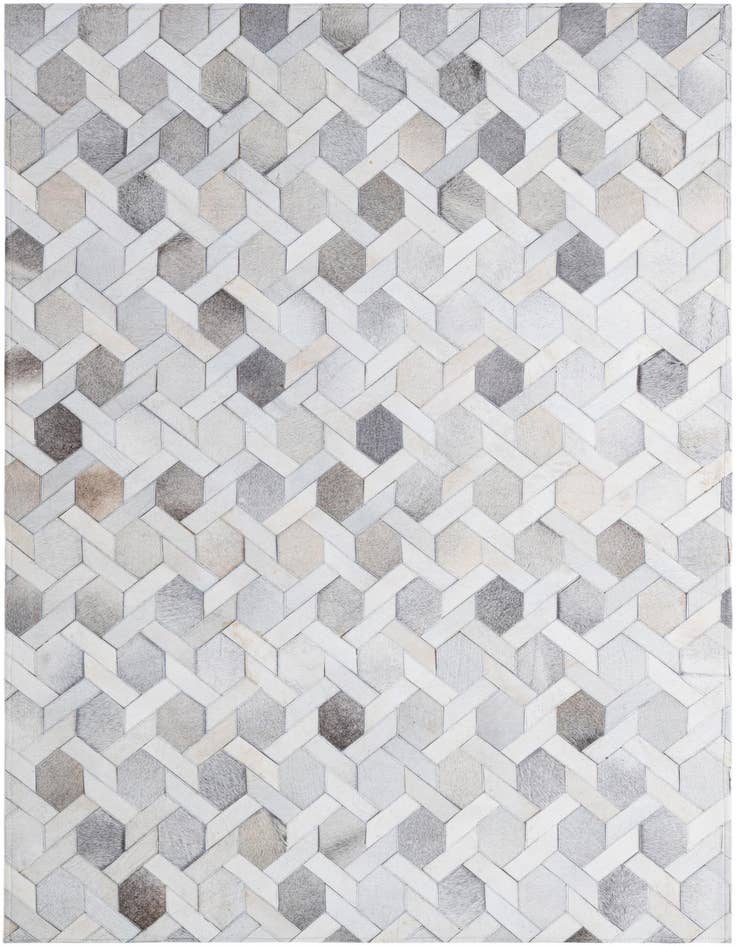 Detail image of 4' 11 x 8' 1 Cowhide - Patchwork Rug