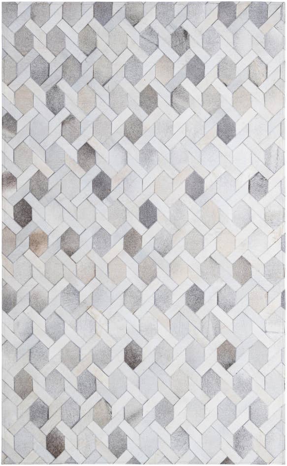 Detail image of 4' 11 x 8' 1 Cowhide - Patchwork Rug