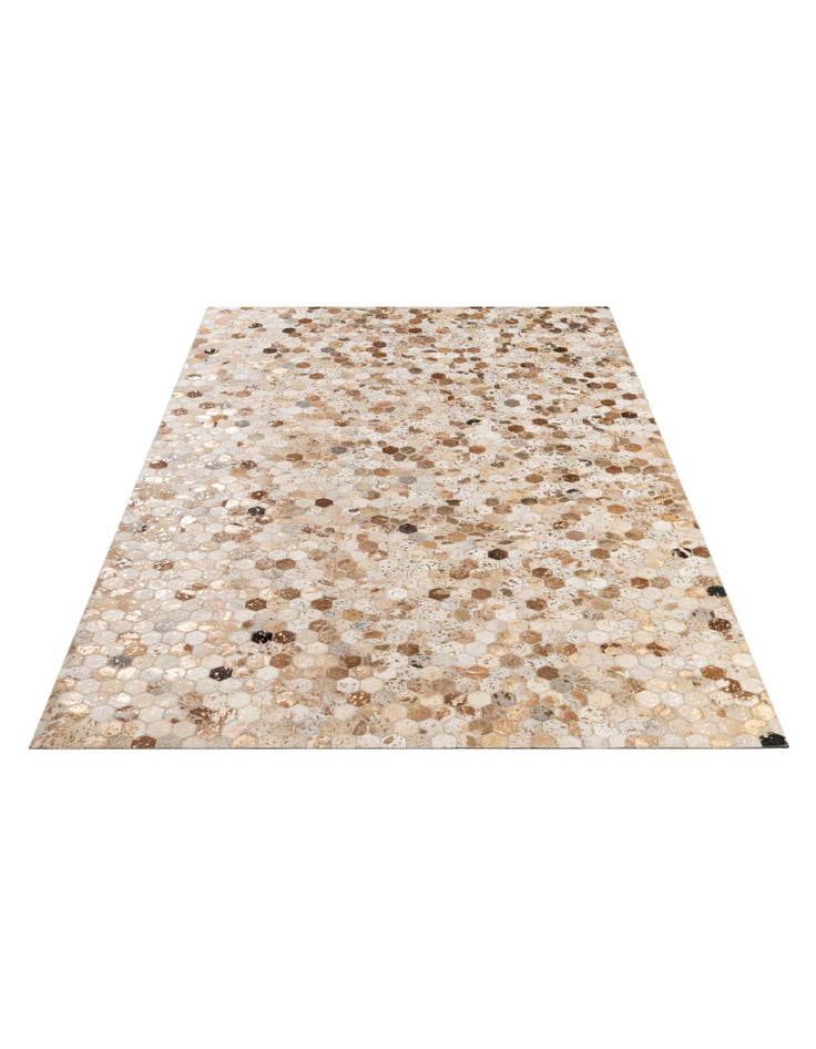 Detail image of 5' 1 x 8' 1 Cowhide - Patchwork Rug