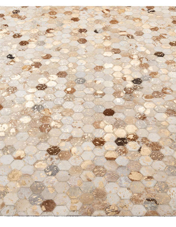 Detail image of 5' 1 x 8' 1 Cowhide - Patchwork Rug