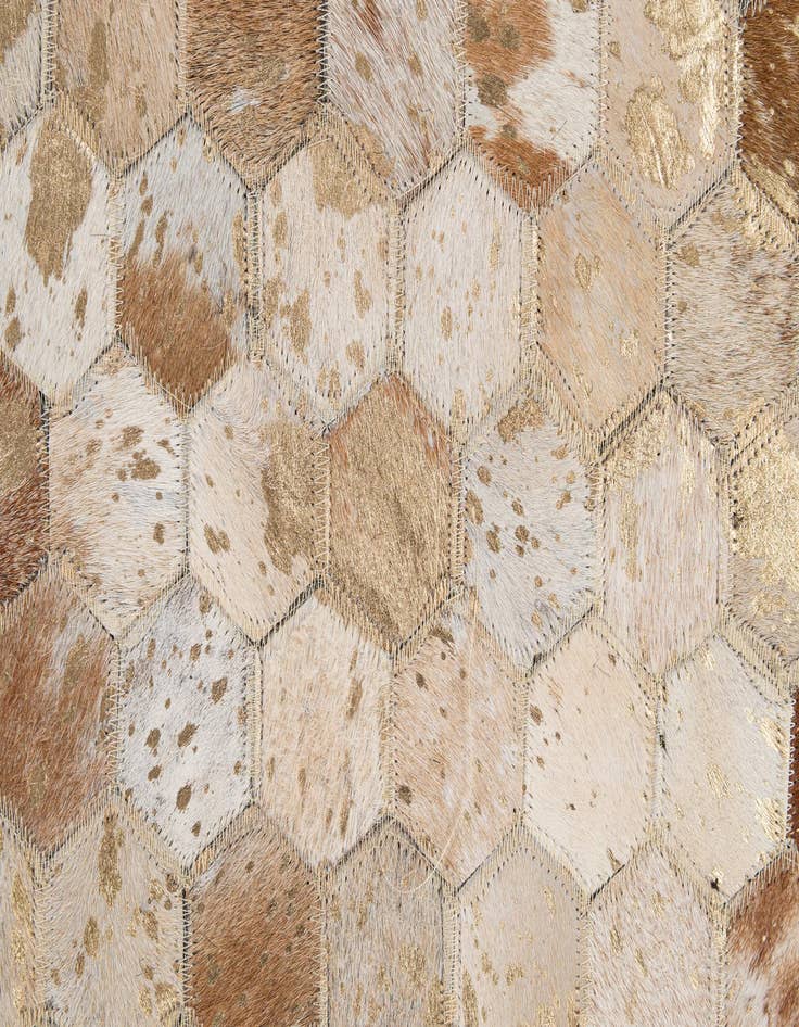 Detail image of 5' 1 x 8' 1 Cowhide - Patchwork Rug