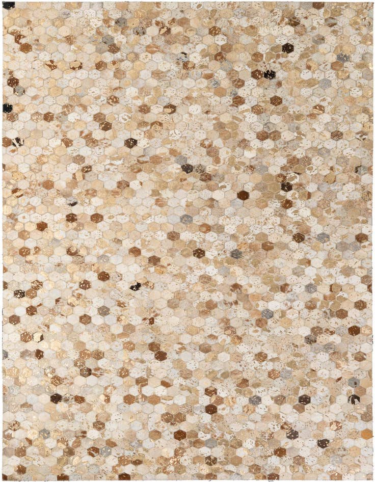 Detail image of 5' 1 x 8' 1 Cowhide - Patchwork Rug