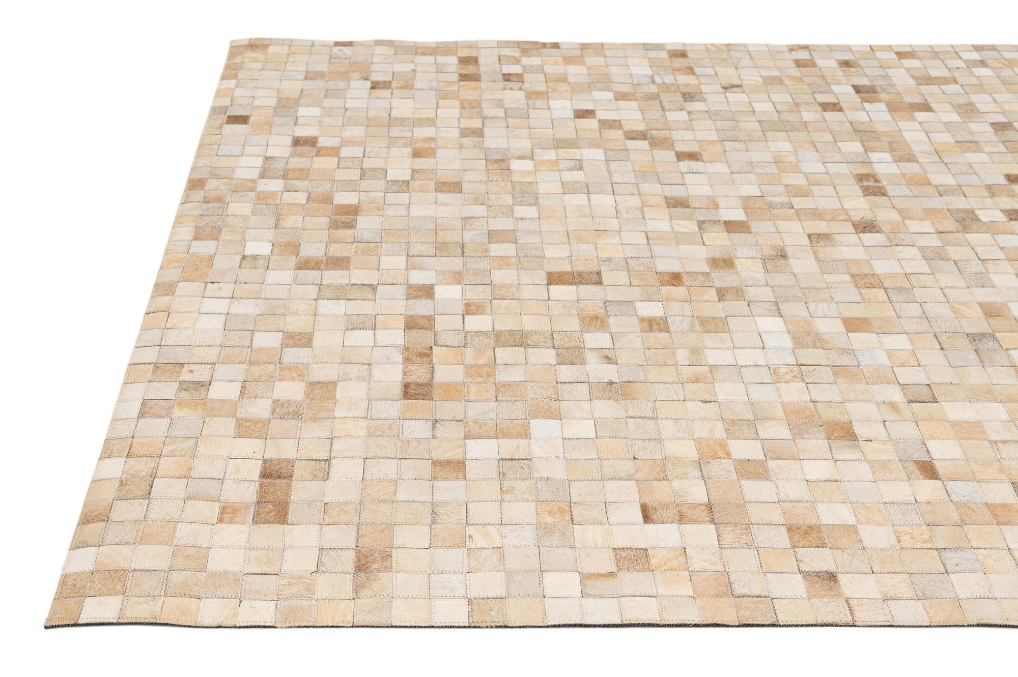 5' 1 x 8' 1 Cowhide - Patchwork Rug