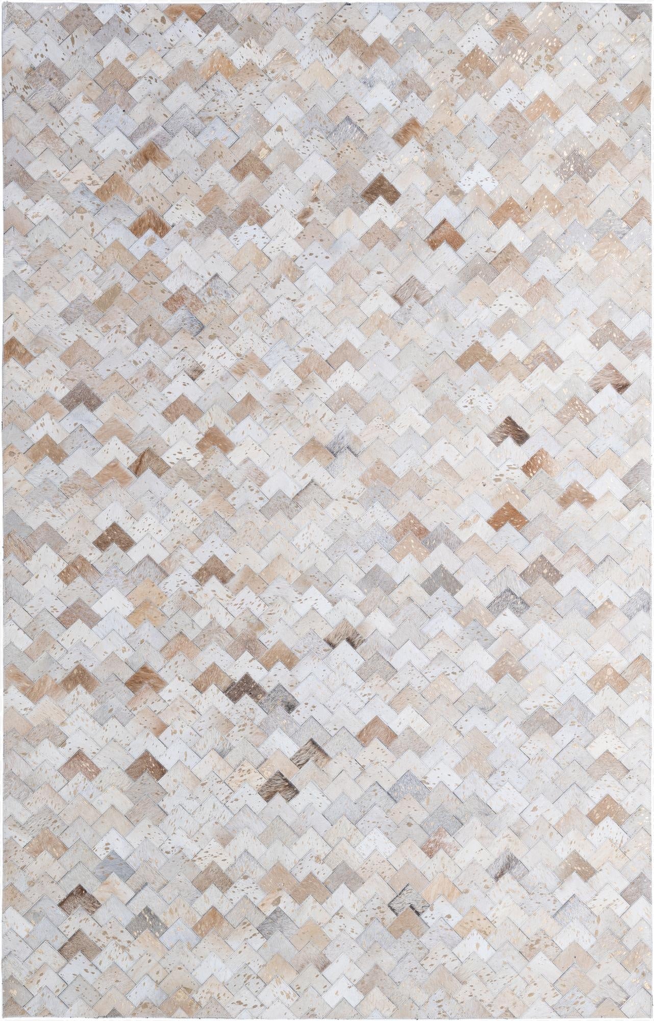5' 3 x 8' 1 Cowhide - Patchwork Rug
