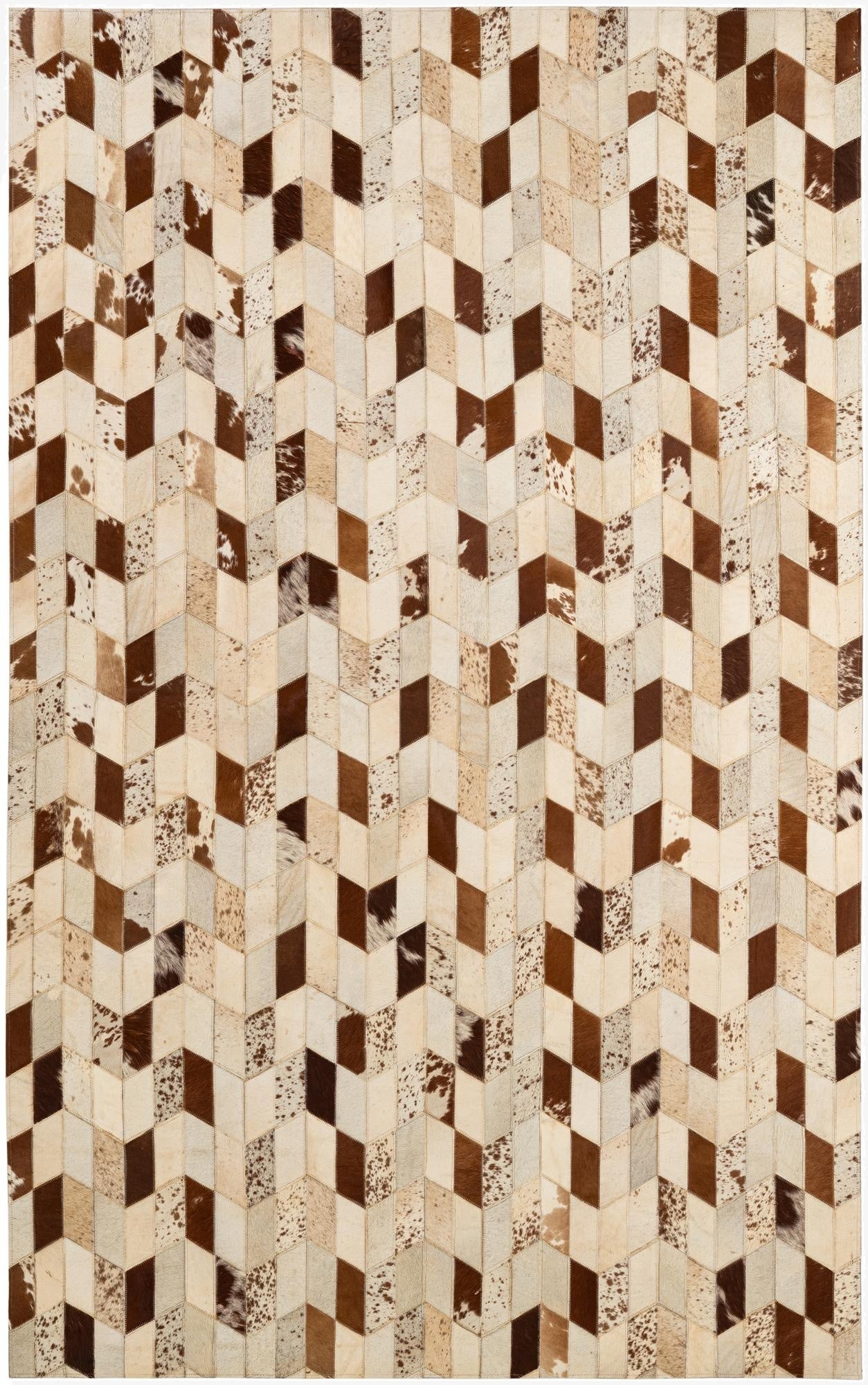 5' x 8' 1 Cowhide - Patchwork Rug
