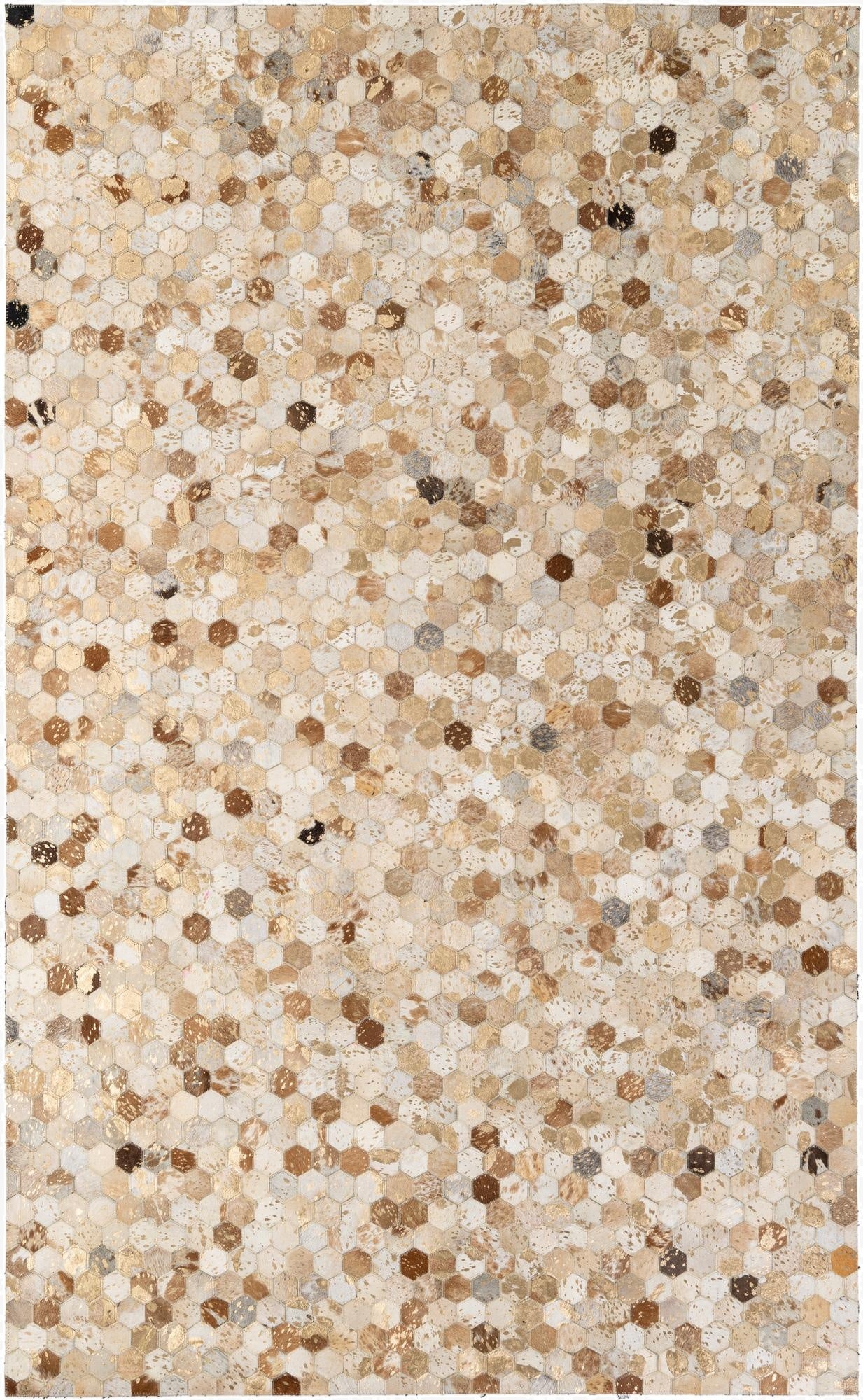 5' 1 x 8' 1 Cowhide - Patchwork Rug