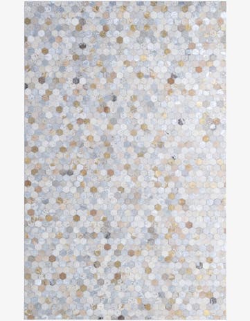 5' 1 x 8' Cowhide - Patchwork Rug