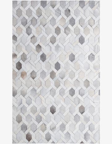 4' 11 x 8' 1 Cowhide - Patchwork Rug