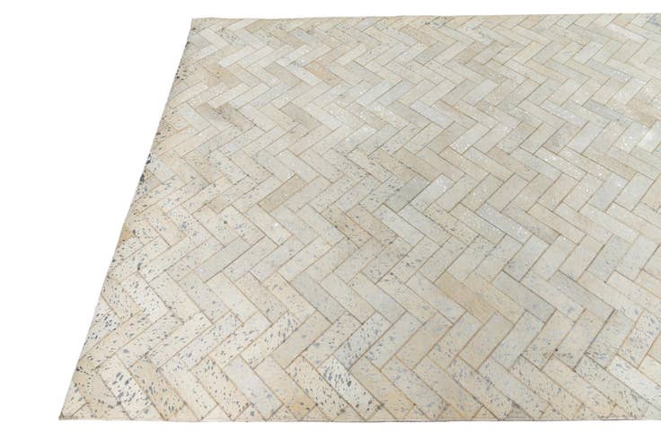 Detail image of 5' x 7' 10 Cowhide Leather Rug
