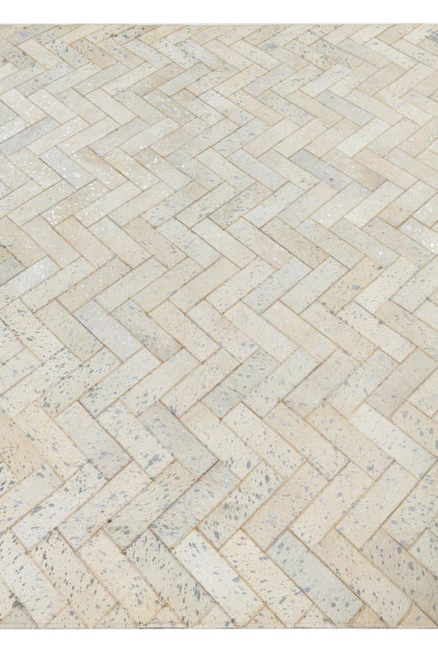 Detail image of 5' x 7' 10 Cowhide Leather Rug