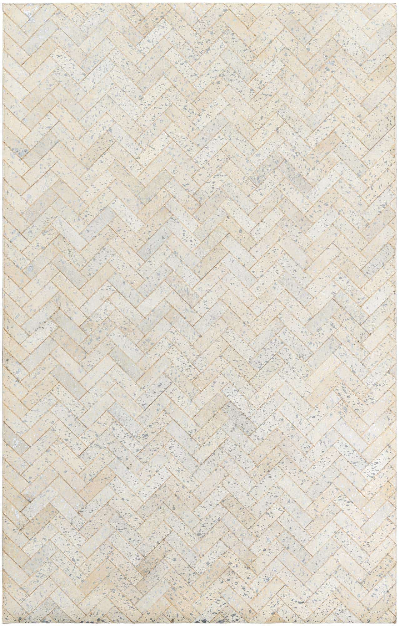 5' x 7' 10 Cowhide Leather Rug