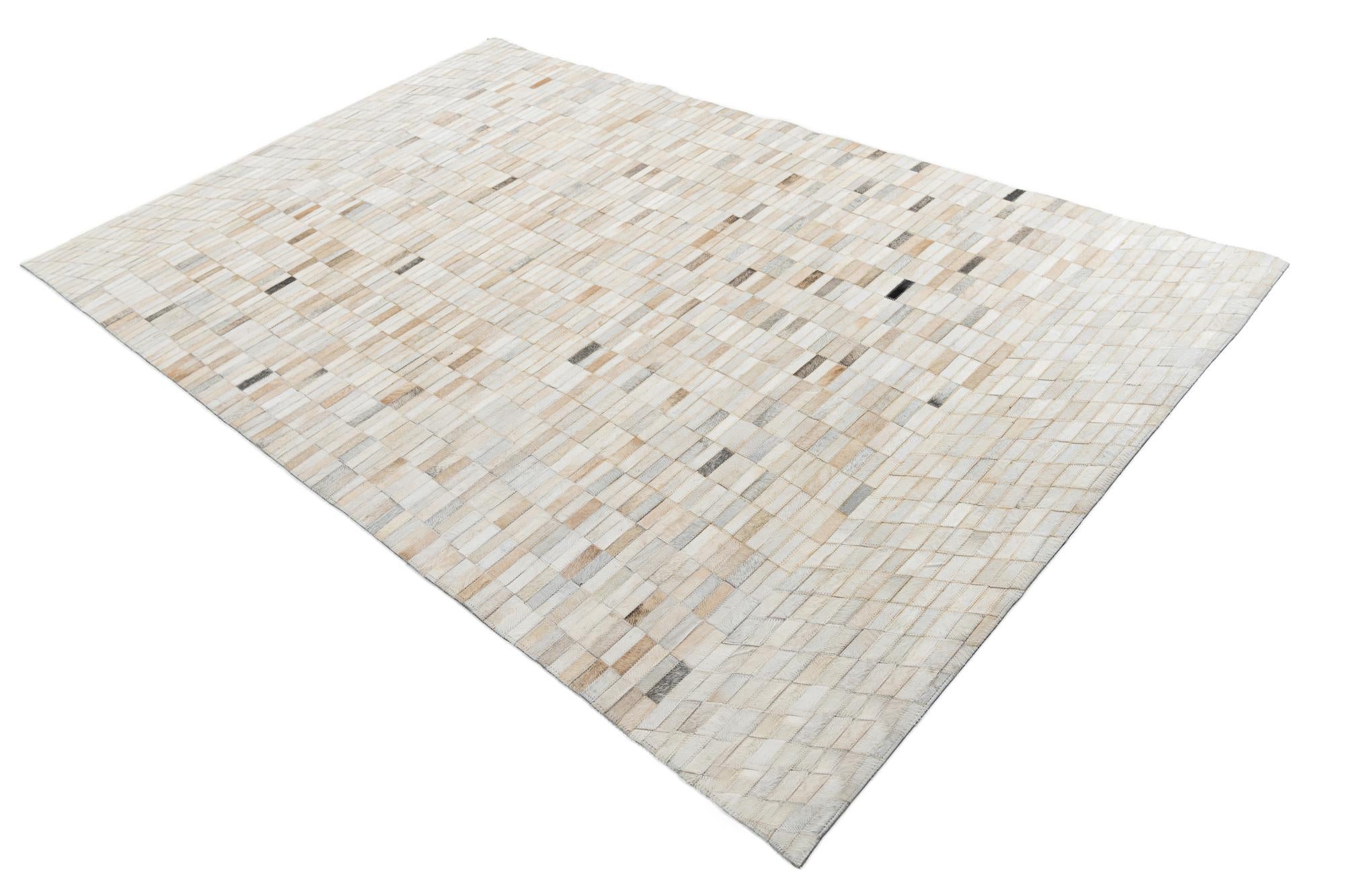 5' x 7' 10 Cowhide Leather Rug