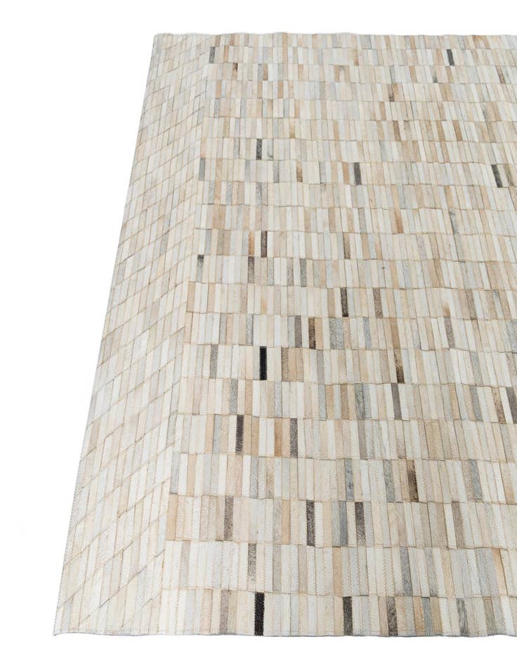 Detail image of 5' x 7' 10 Cowhide Leather Rug