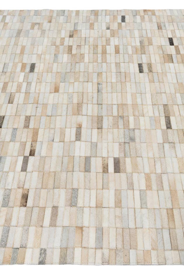 Detail image of 5' x 7' 10 Cowhide Leather Rug