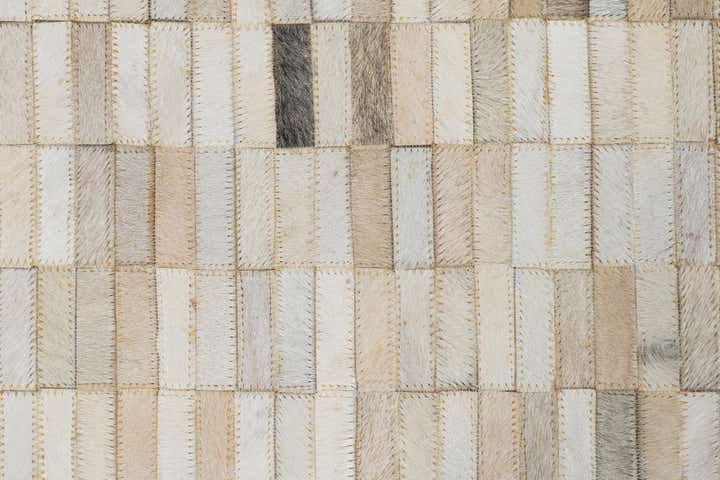 5' x 7' 10 Cowhide Leather Rug
