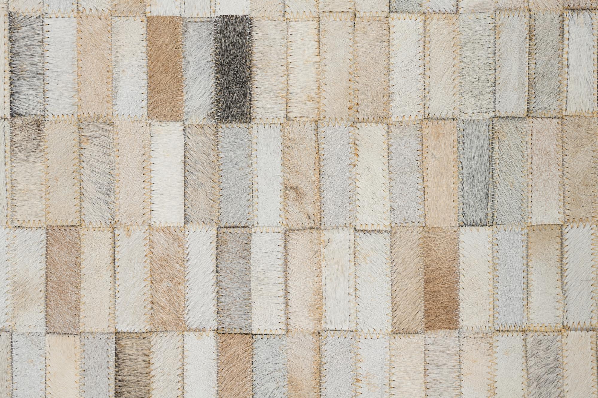 5' x 7' 10 Cowhide Leather Rug
