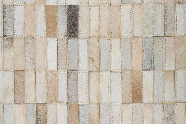 5' x 7' 10 Cowhide Leather Rug