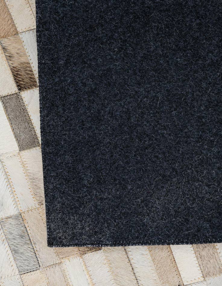 Detail image of 5' x 7' 10 Cowhide Leather Rug