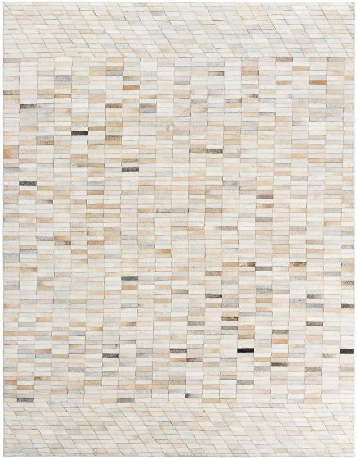 Detail image of 5' x 7' 10 Cowhide Leather Rug