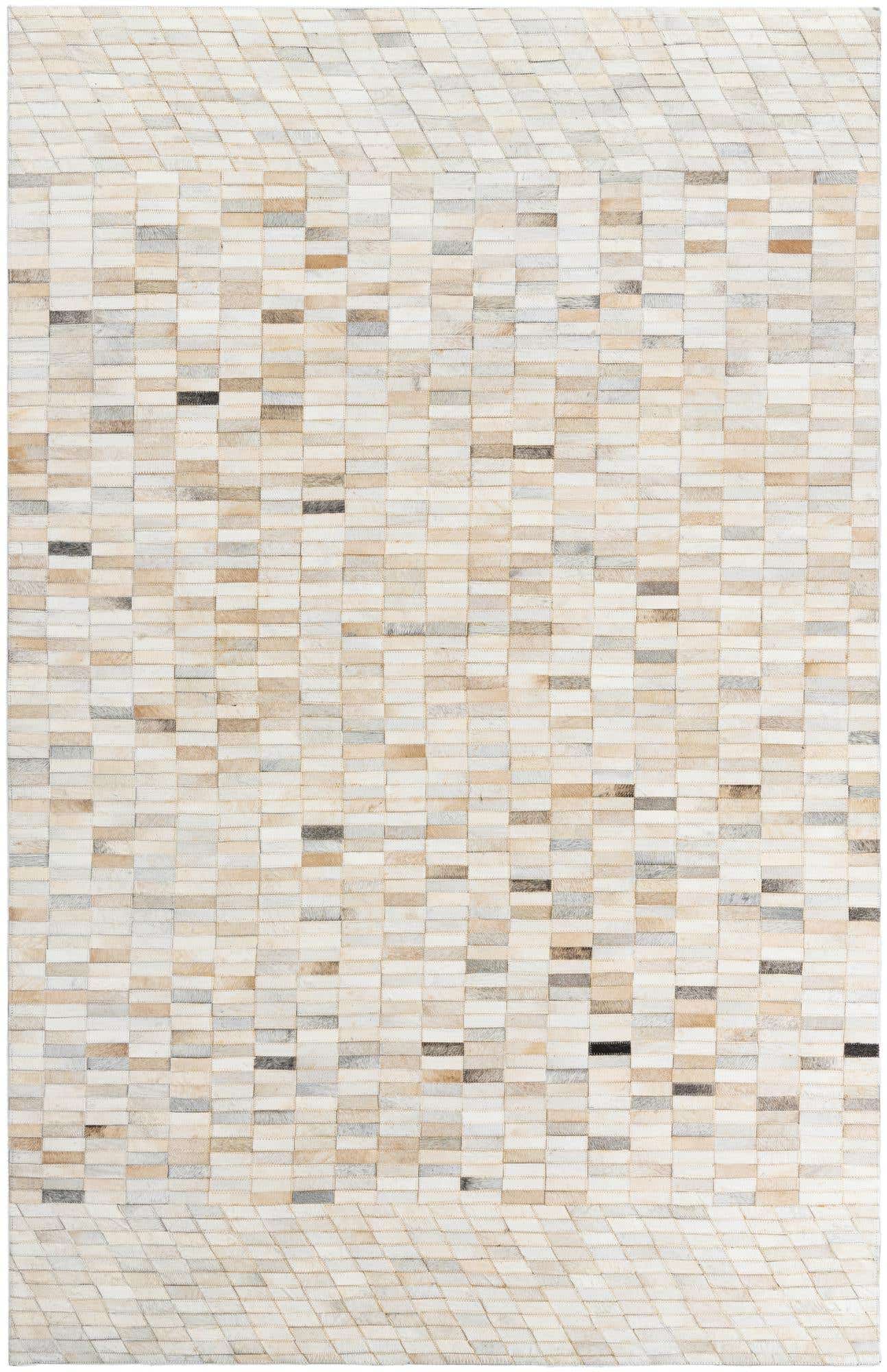 5' x 7' 10 Cowhide Leather Rug