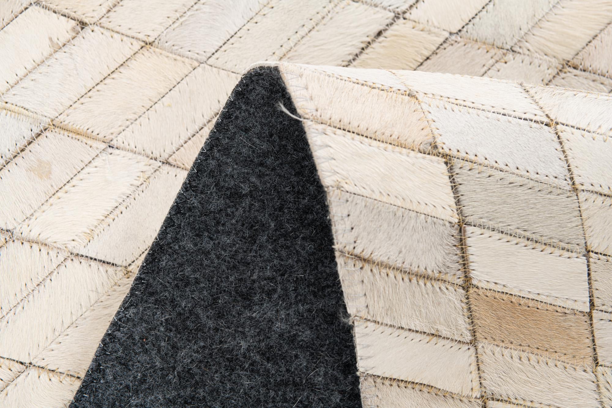 5' x 7' 10 Cowhide Leather Rug