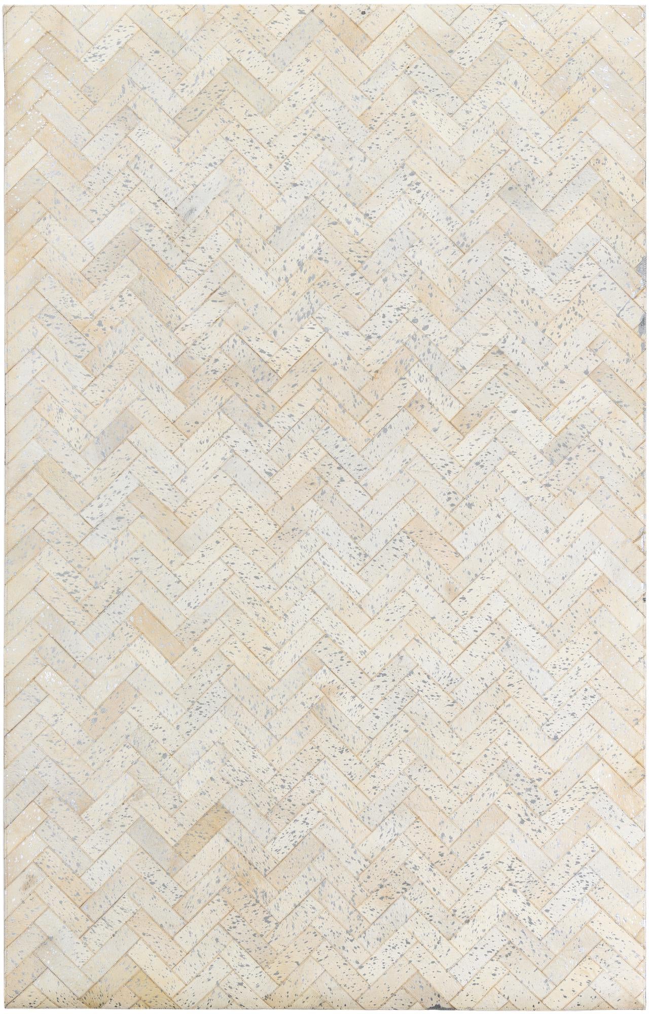 5' x 7' 10 Cowhide Leather Rug